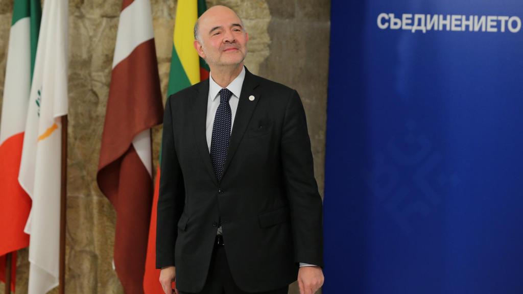 El comisario de Asuntos Económicos, Pierre Moscovici, en Sofía