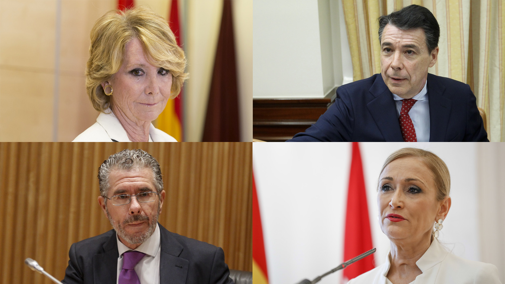 Esperanza Aguirre, Ignacio González, Francisco Granados y Cristina Cifuentes.
