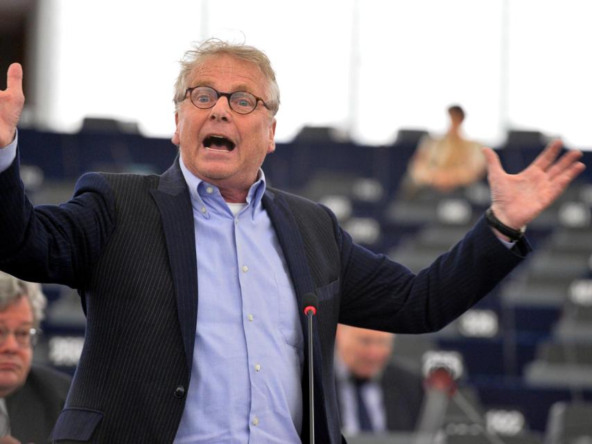 Daniel Cohn-Bendit, durante su último discurso en la Eurocámara en abril de 2014