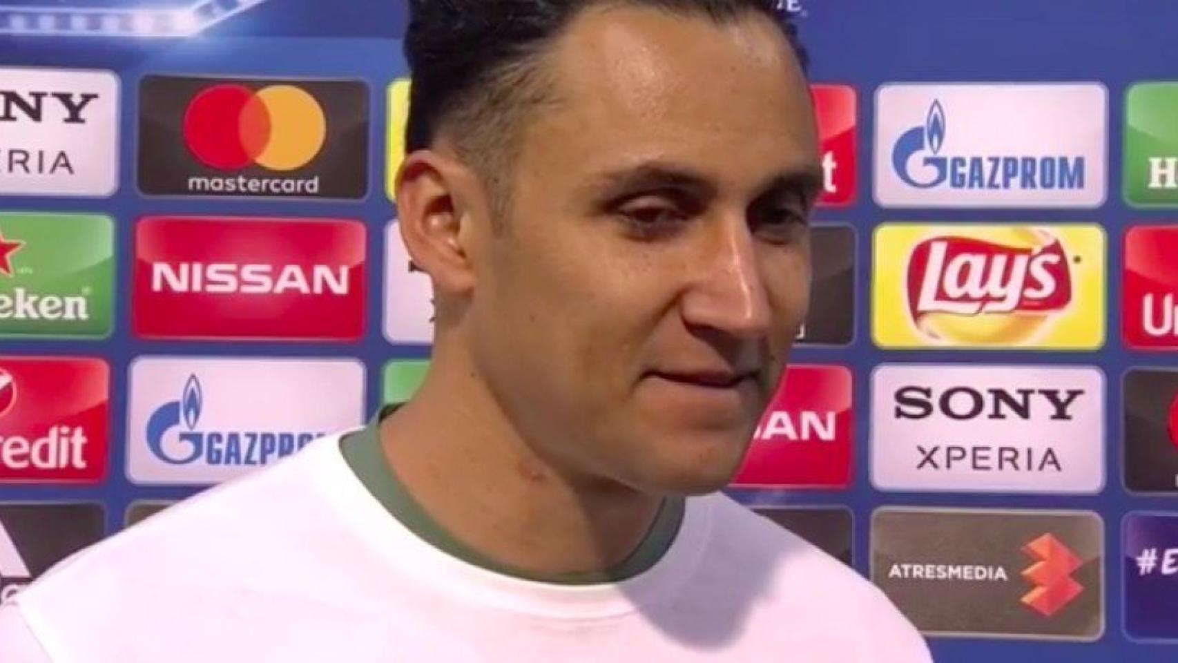 Keylor Navas en zona mixta