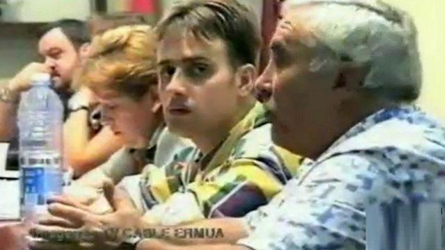 Miguel Ángel Blanco, durante un pleno del Ayuntamiento de Ermua.