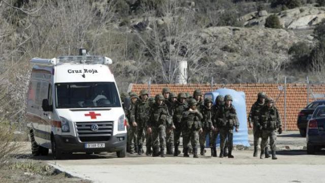 Fotografía de los momentos posteriores al accidente en Hoyo de Manzanares.