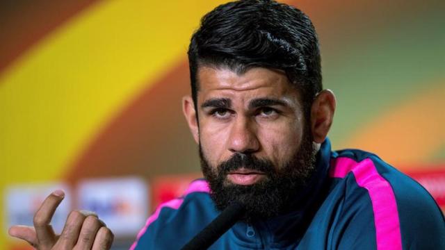 Diego Costa, durante el media day del Atlético.