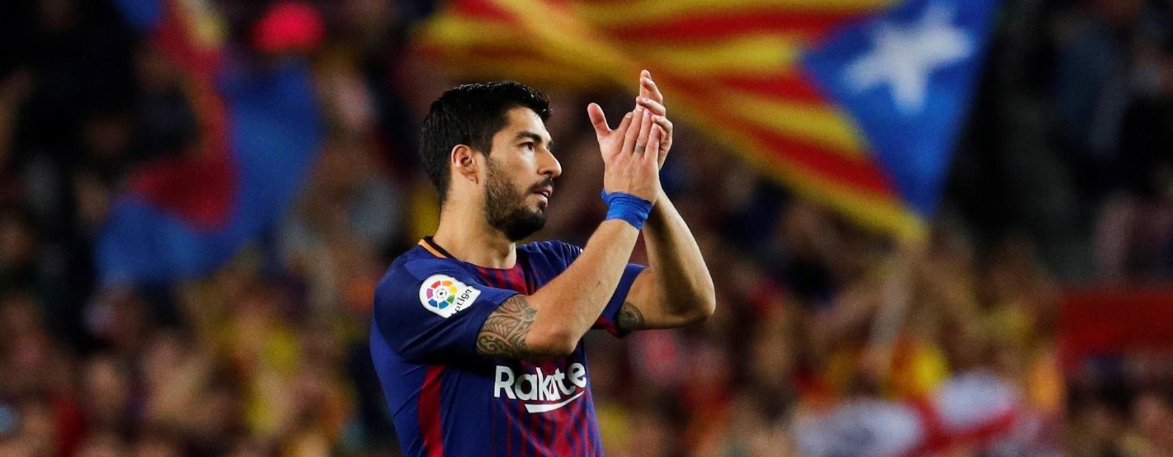Luis Suárez en el último partido del Barça.