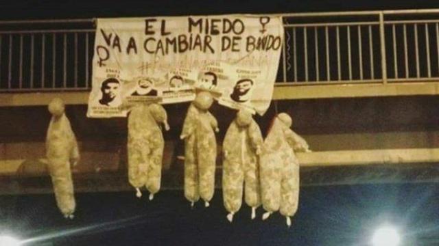 La Manada, ahorcada en Valencia.