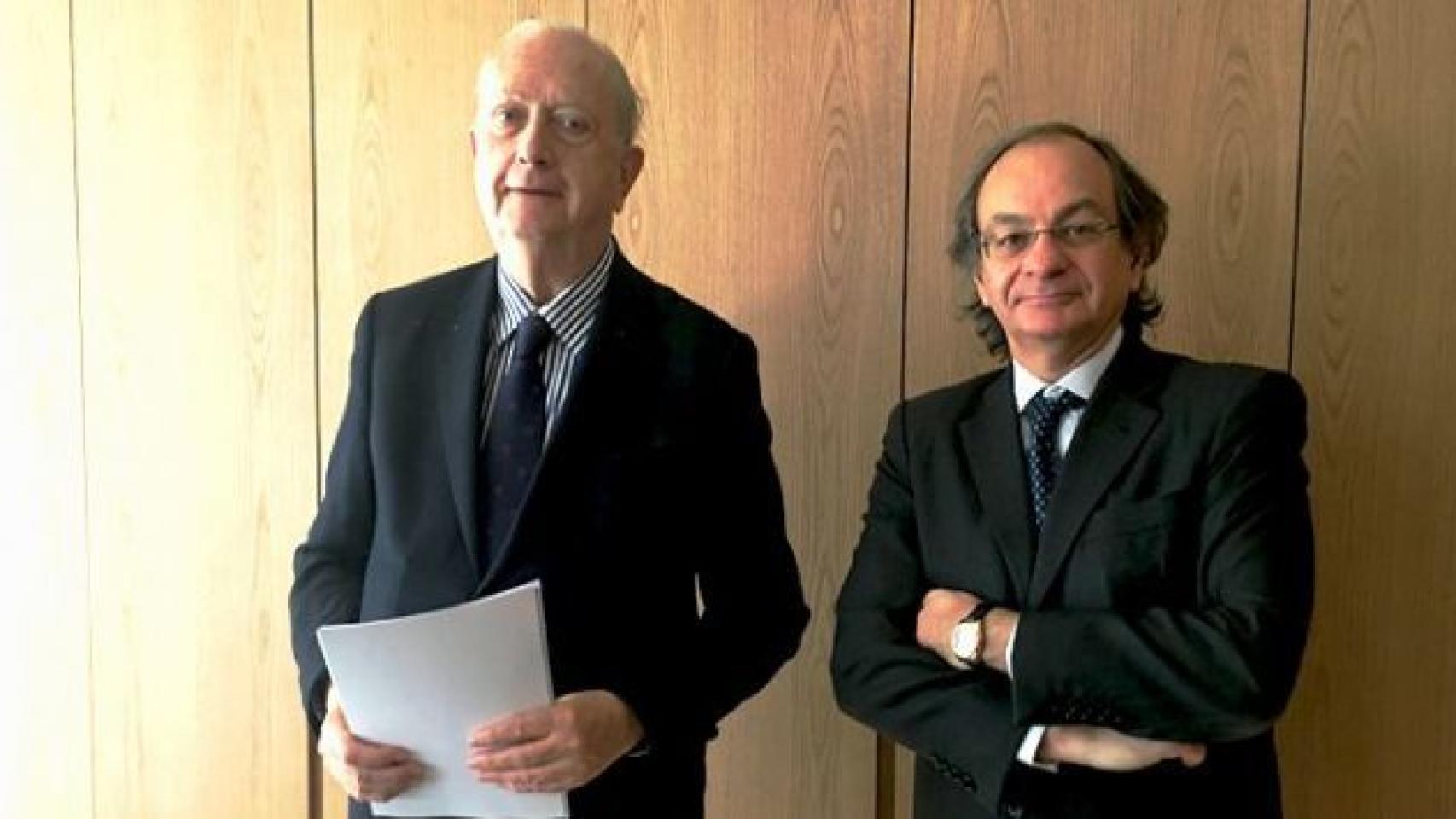 A la derecha, Juan José Brugera, presidente de Colonial, y Pere Viñolas, CEO.