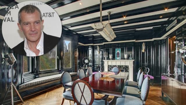 Antonio Banderas en su apartamento en un montaje.