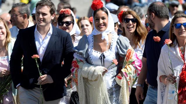 Begoña Villacís en la Feria de San Isidro.