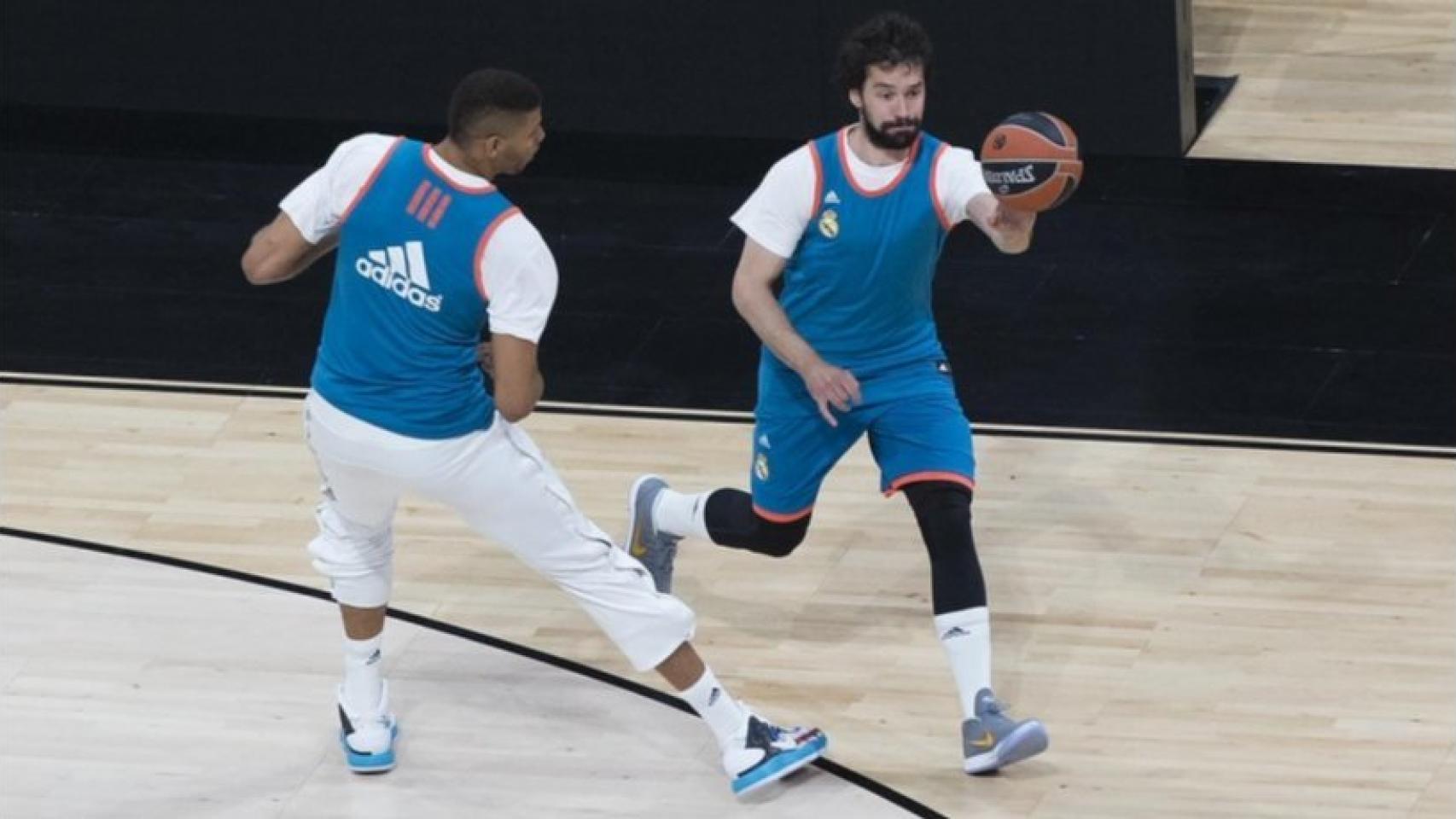 Entrenamiento del Real Madrid en Belgrado