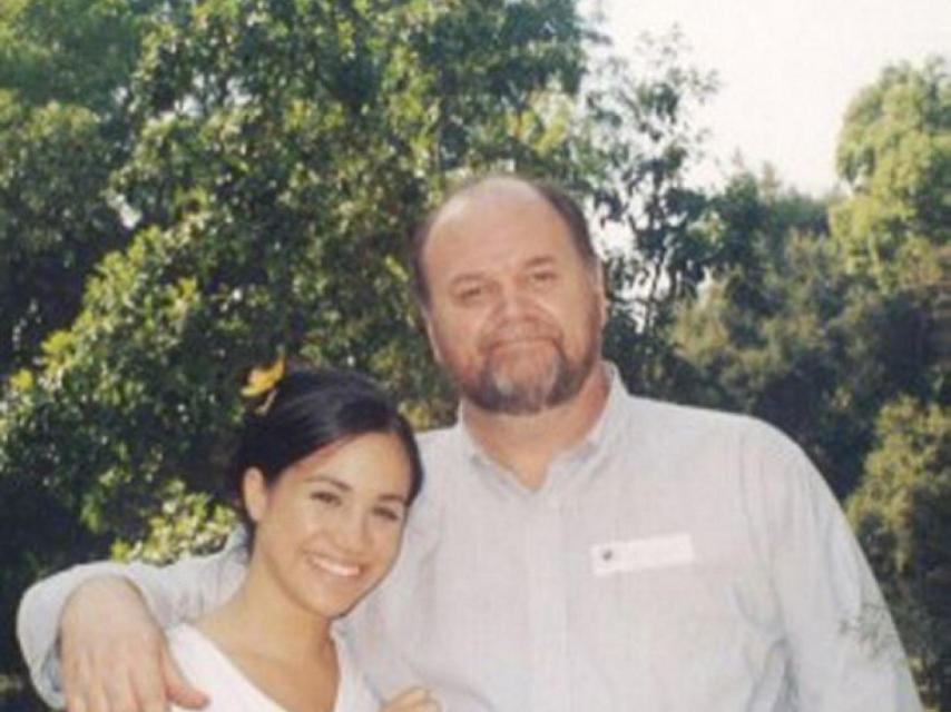 Meghan con su padre, Thomas Markle.