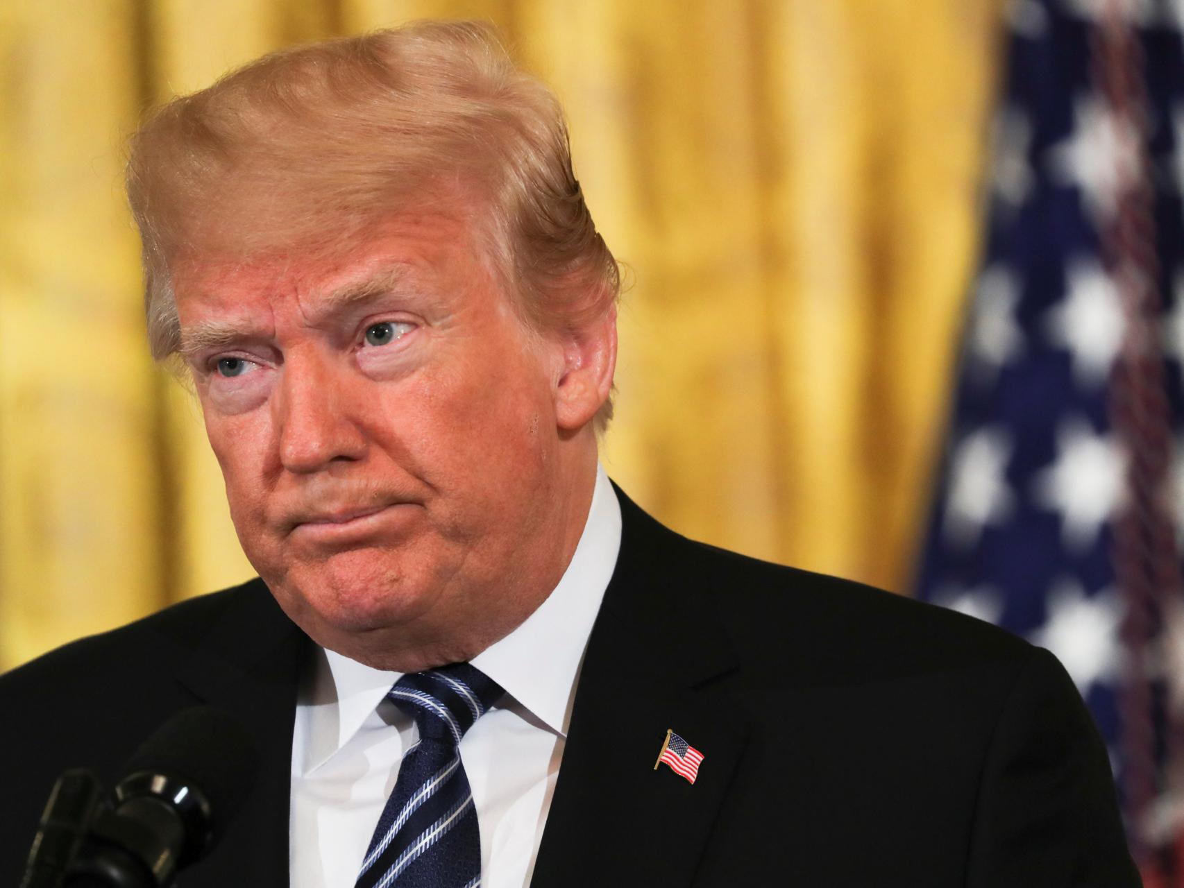 Trump, en una rueda de prensa en la Casa Blanca tras el tiroteo de Texas.