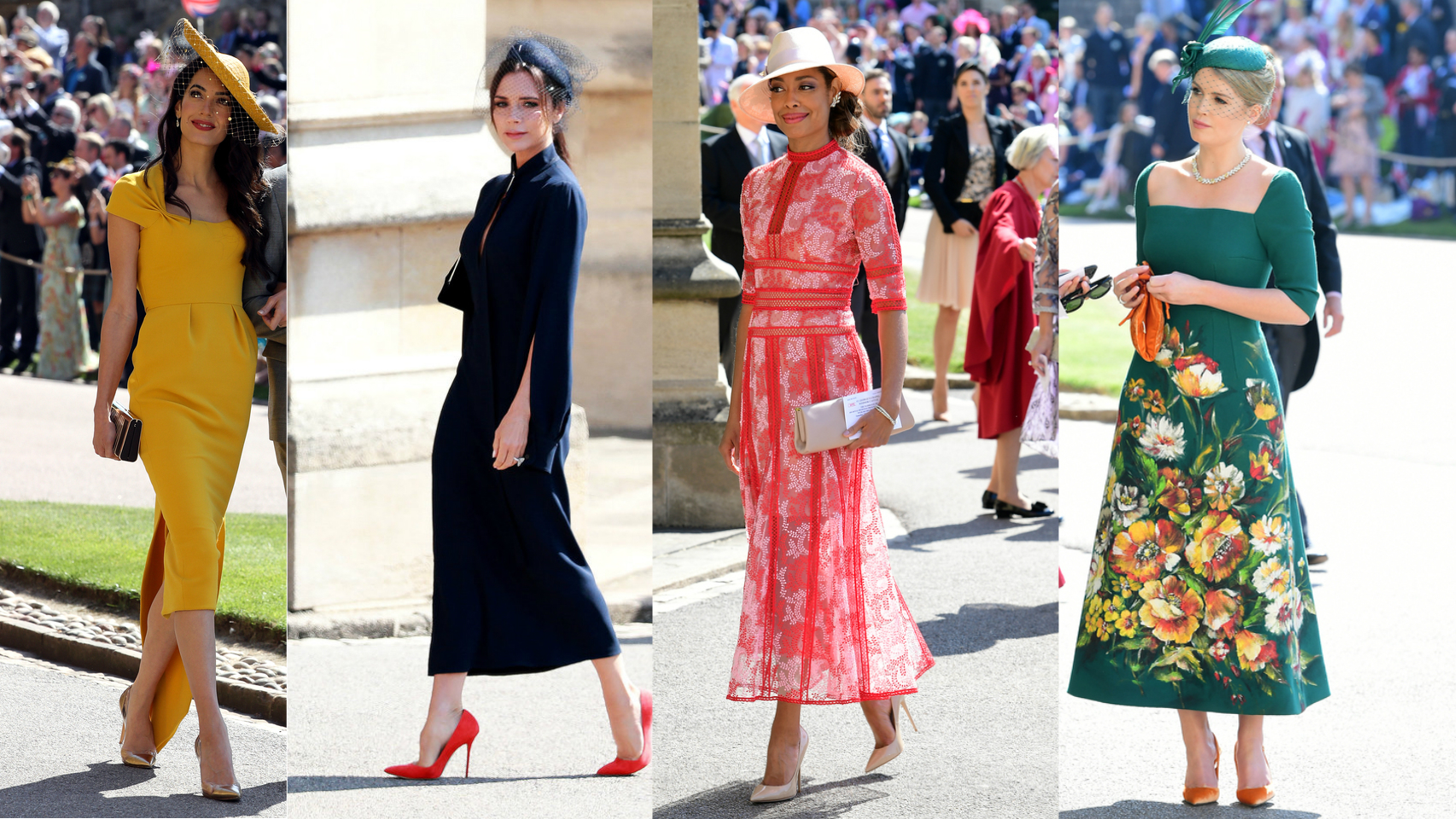 Las invitadas han hecho alarde de su elegancia en el paseo a la capilla de San Jorge.