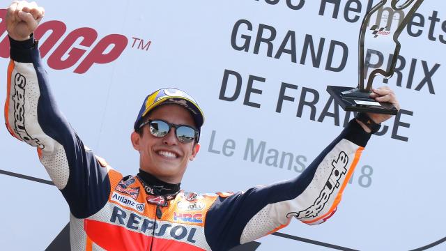 Márquez volvió a triunfar por tercera carrera consecutiva.