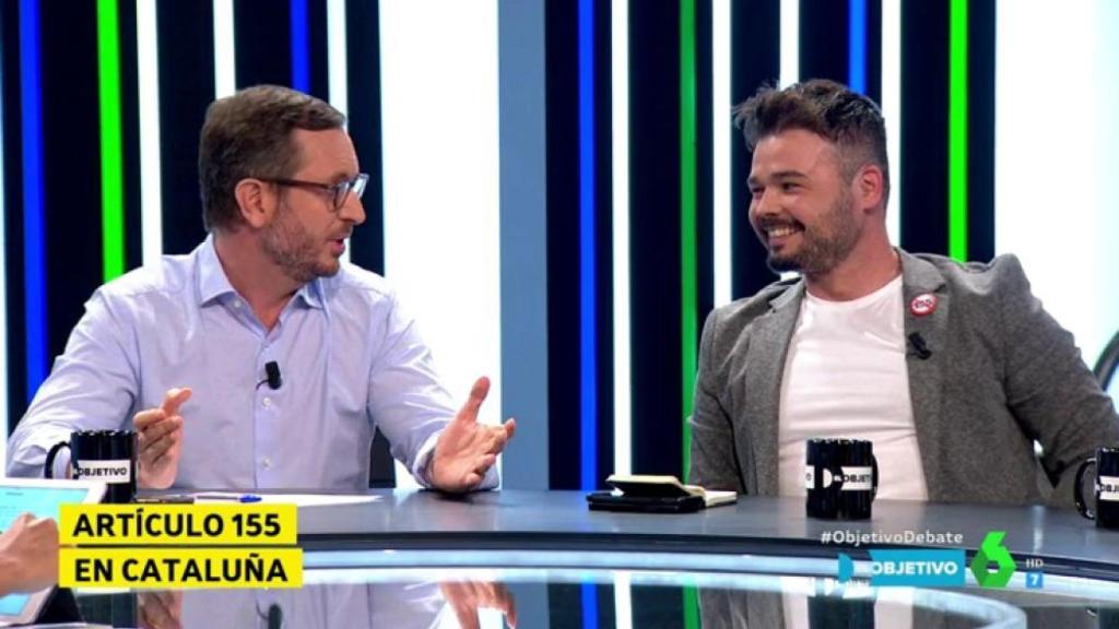 Tenso rifirrafe entre Maroto y Rufián en 'El objetivo': Eres una persona desagradable