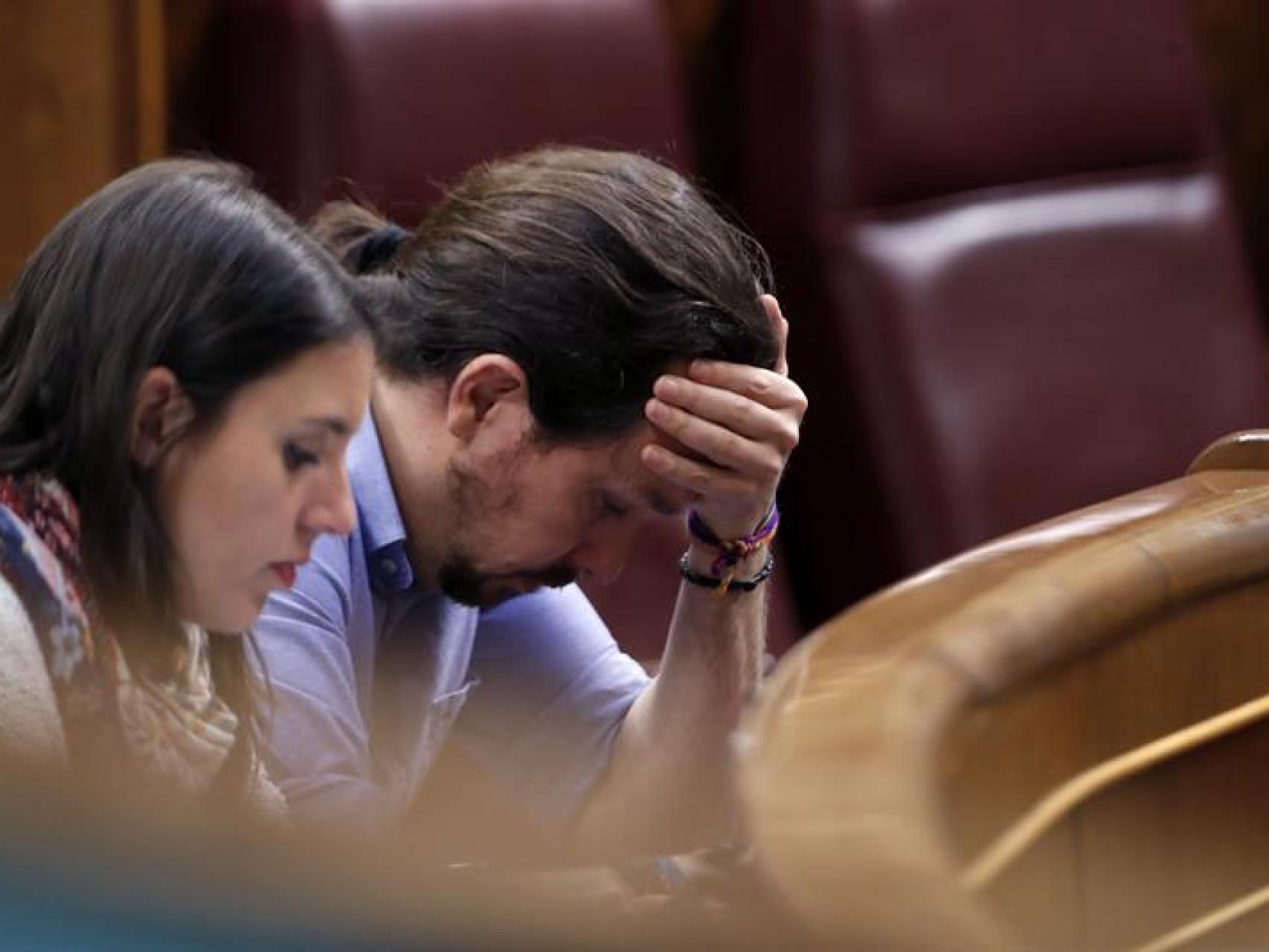 Montero e Iglesias este lunes en el Congreso de los Diputados.