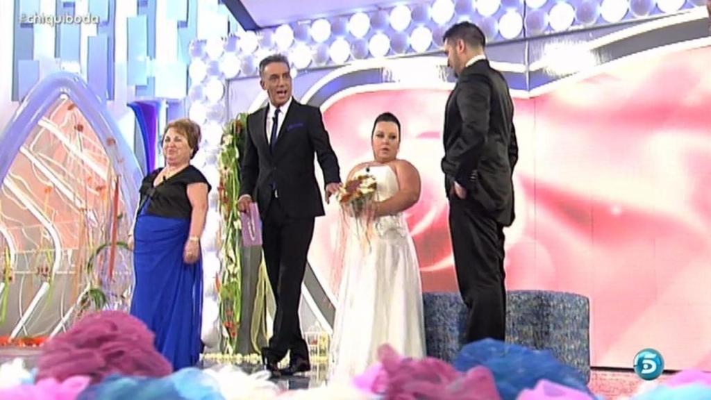 Chiqui y Borja junto a Kiko en 'Las bodas de Sálvame'.