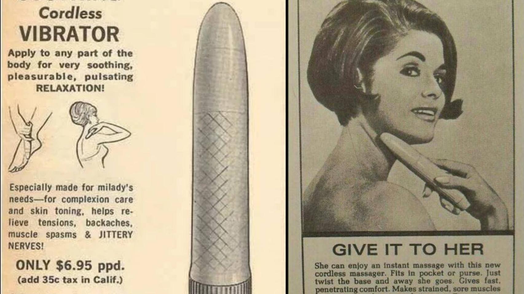 Anuncios clásicos de vibradores para cuello y espalda en la prensa anglosajona.