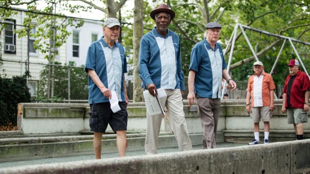 Morgan Freeman en el rodaje de Un golpe con estilo.