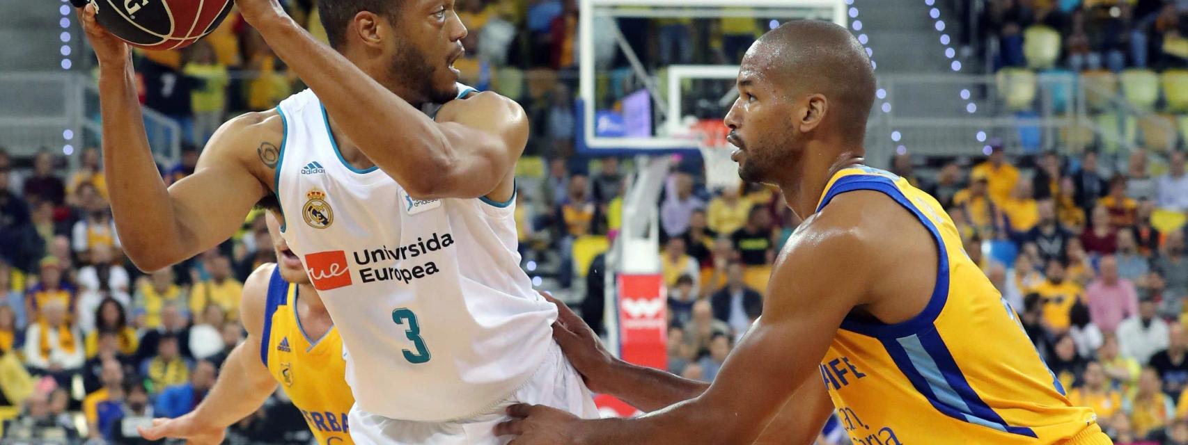 Antony Randolph durante el Herbalife Gran Canaria - Real Madrid.