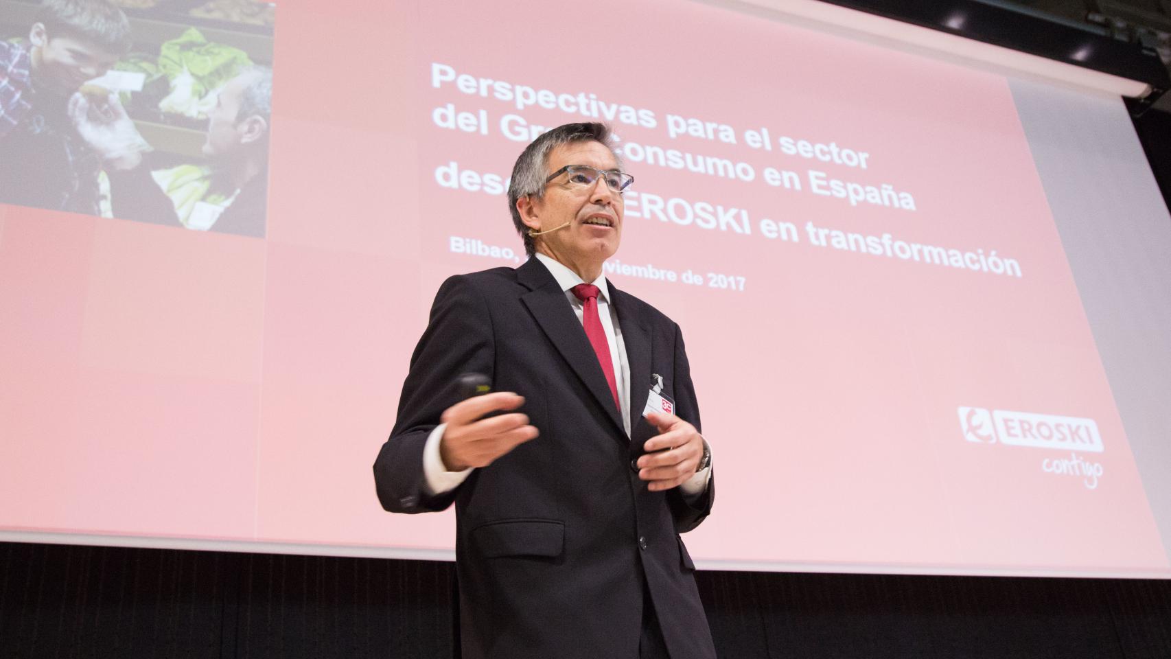 El presidente de Eroski, Agustín Markaide, en una imagen de archivo.