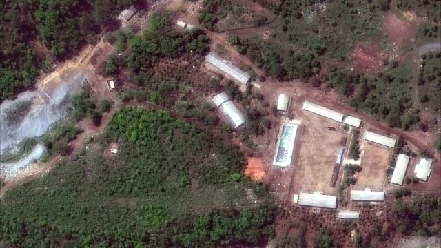 Vista satélite de otro complejo nuclear situado en Punggye-ri.