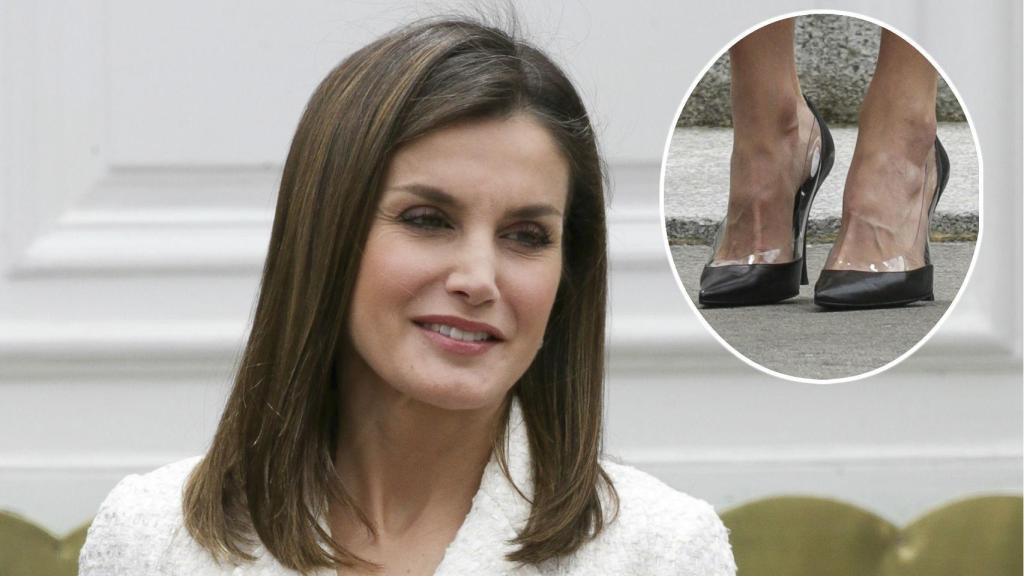 La reina en una imagen con sus arriesgados zapatos. Gtres.