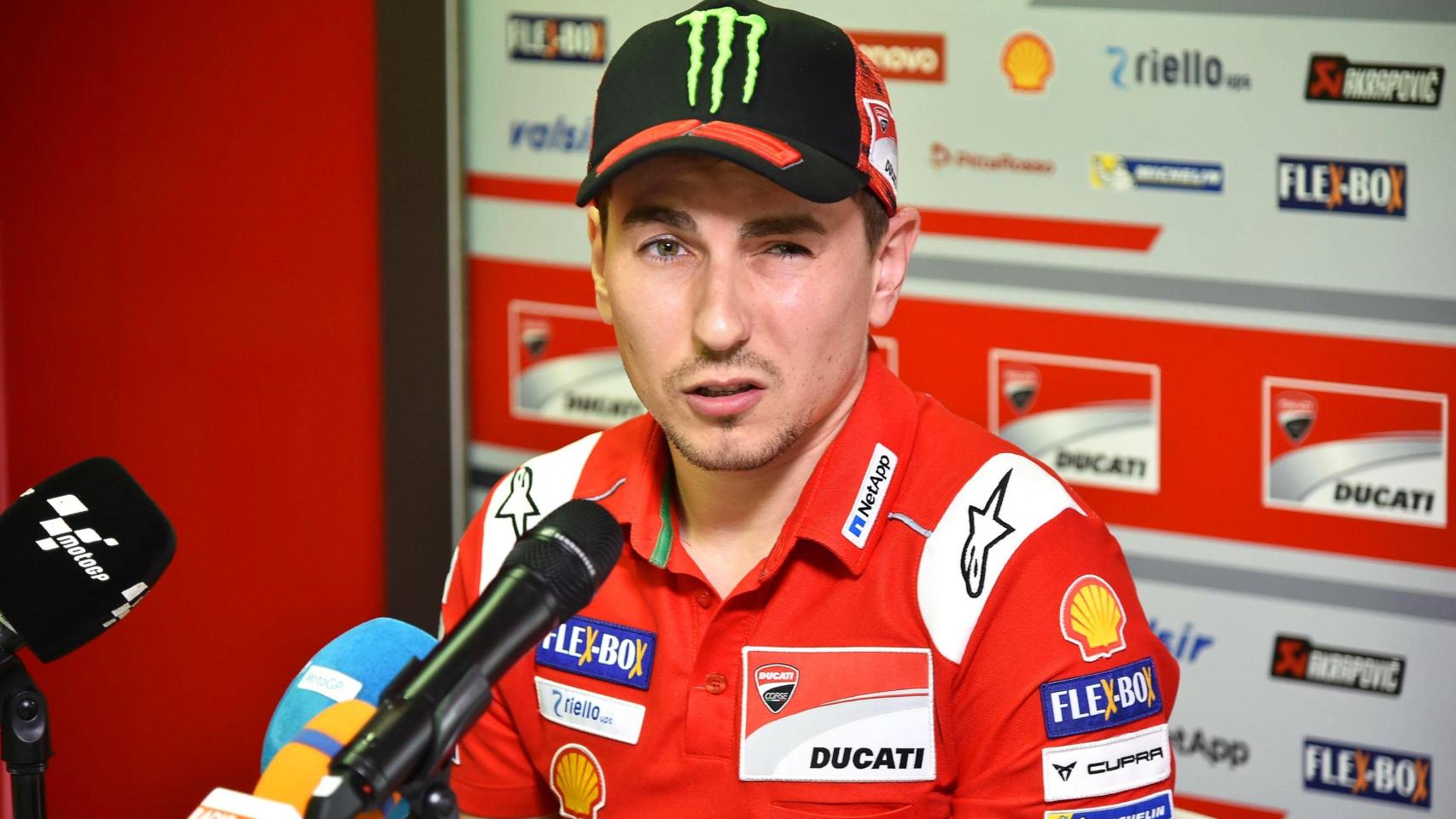 Jorge Lorenzo durante la rueda de prensa en Mugello.