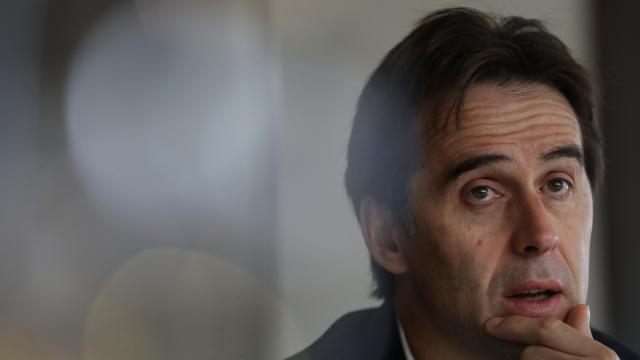 Lopetegui atiende a los medios en la RFEF.