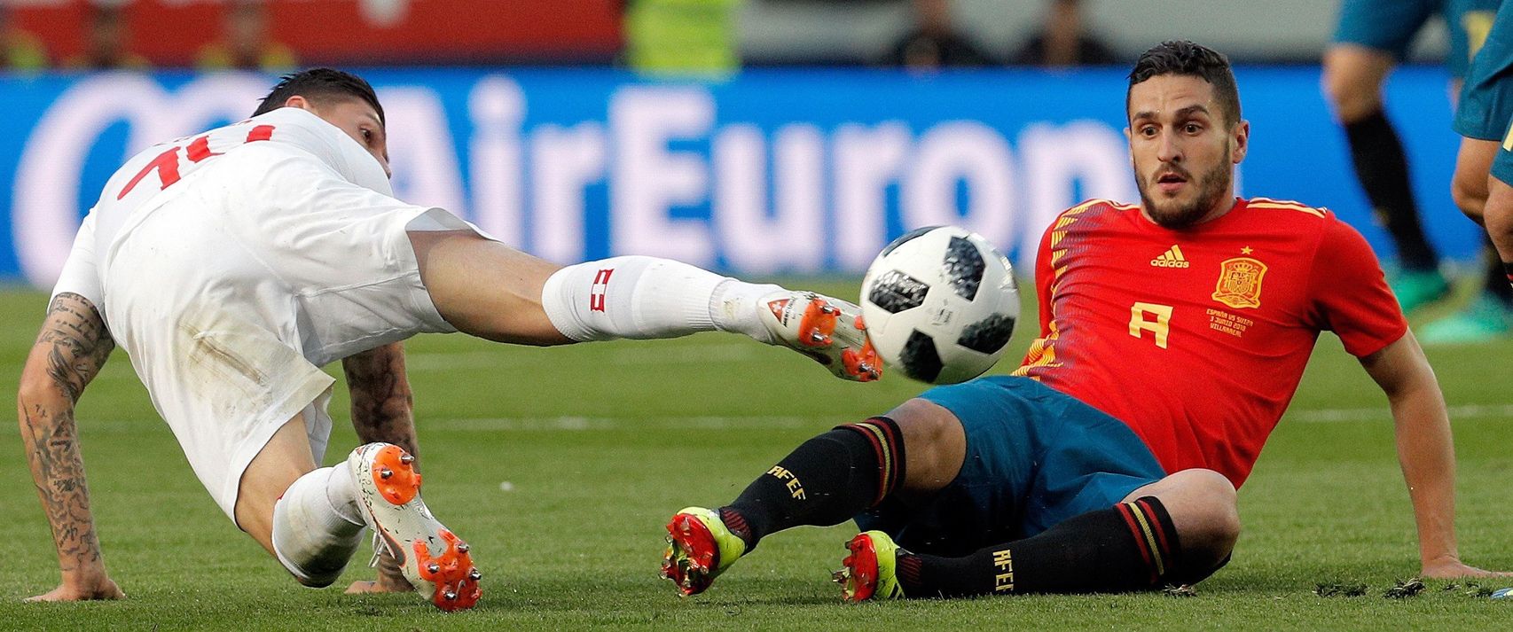 Koke durante el España - Suiza.