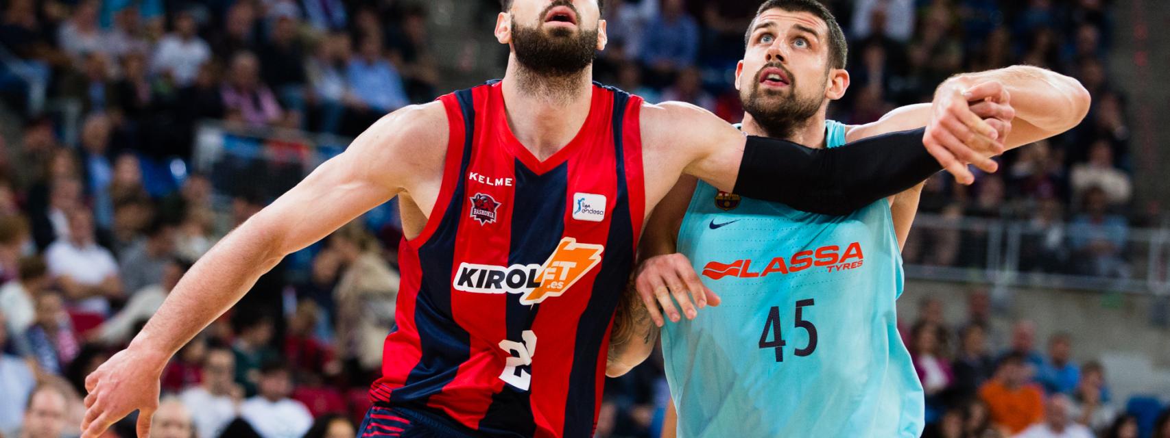 Shengelia y Moerman durante el partido.