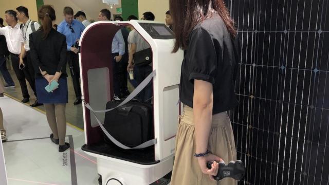 Imagen de archivo de una azafata.