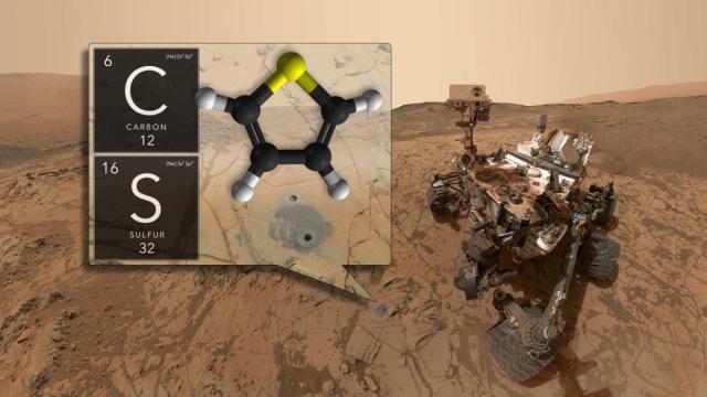 Ilustración del hallazgo por parte del rover Curiosity.