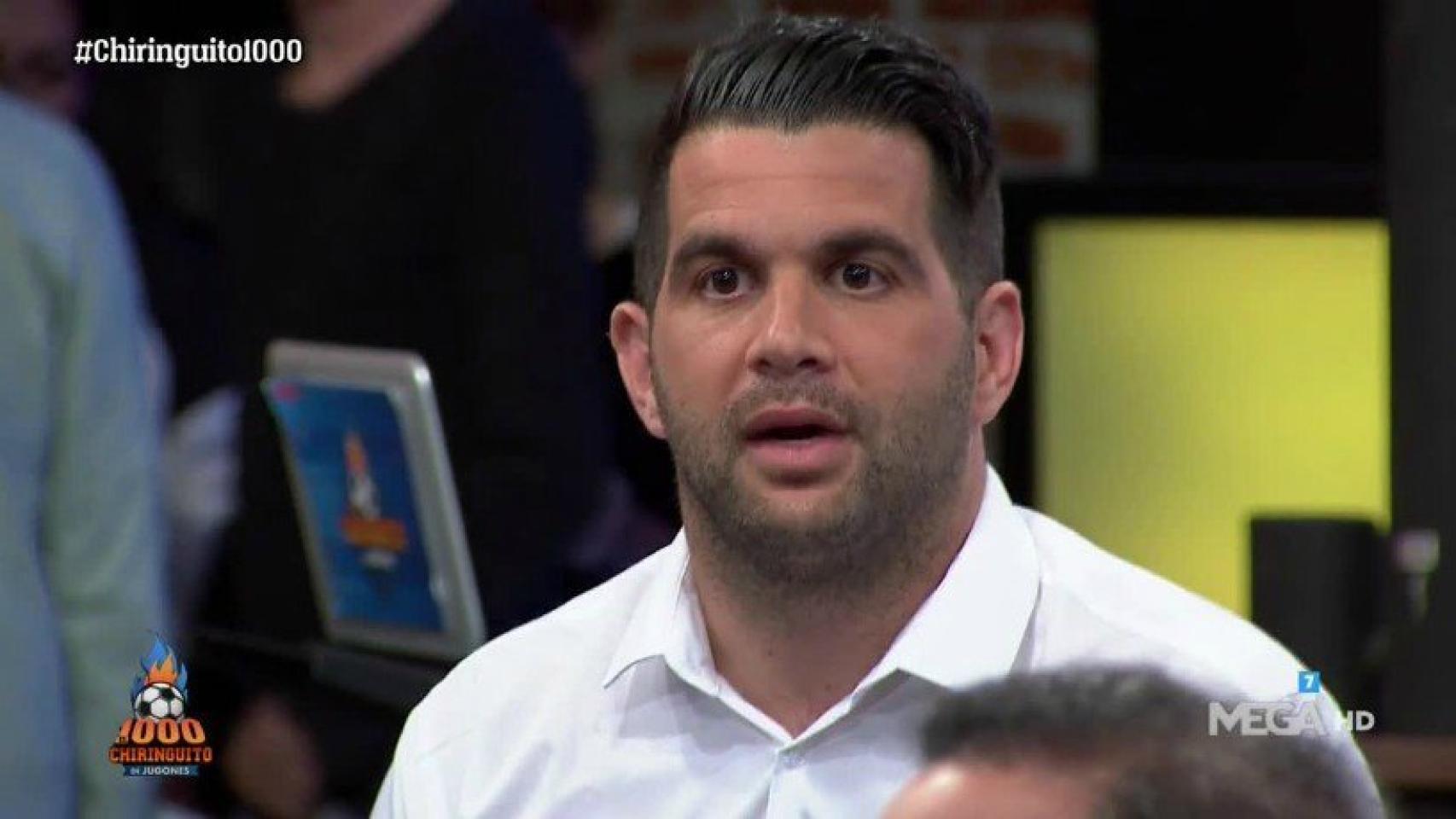 José Álvarez en El Chiringuito. Foto: Twitter (@elchiringuitotv)