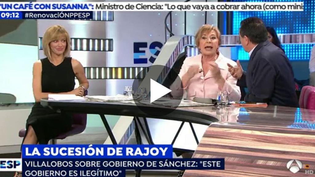 El cabreo de Villalobos con Arsenio Escolar: ¡Estoy cansada de oíros!