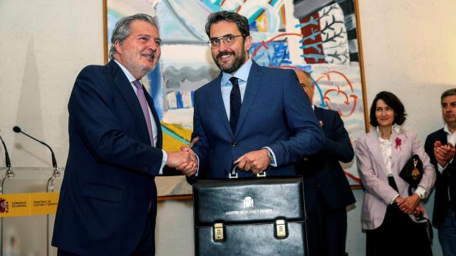 Méndez de Vigo, Màxim Huerta y Ángeles González-Sinde el día del nombramiento.