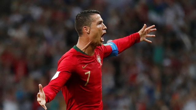 Cristiano Ronaldo celebra su tercer gol ante España, el del empate definitivo.