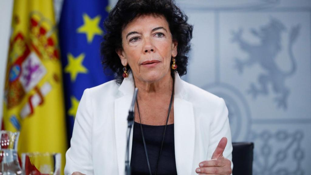 Celaá durante la rueda de prensa posterior del Consejo de Ministros.