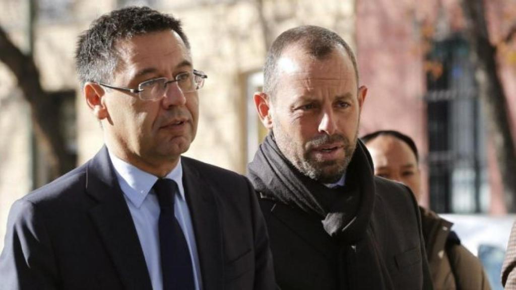 Bartomeu junto a Sandro Rosell