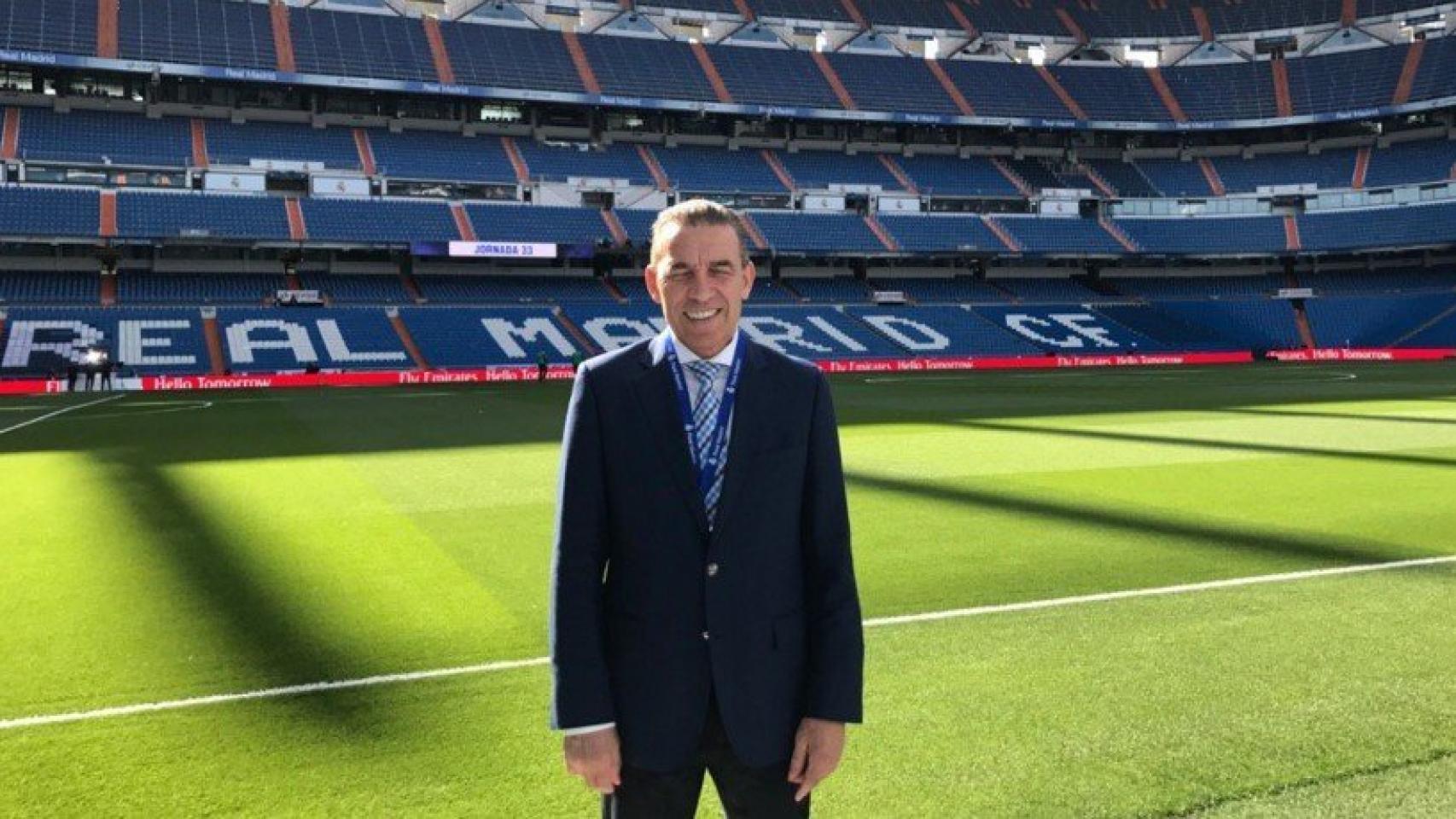 Paco Buyo en el Santiago Bernabéu Foto: Twitter (@Francisco_Buyo)