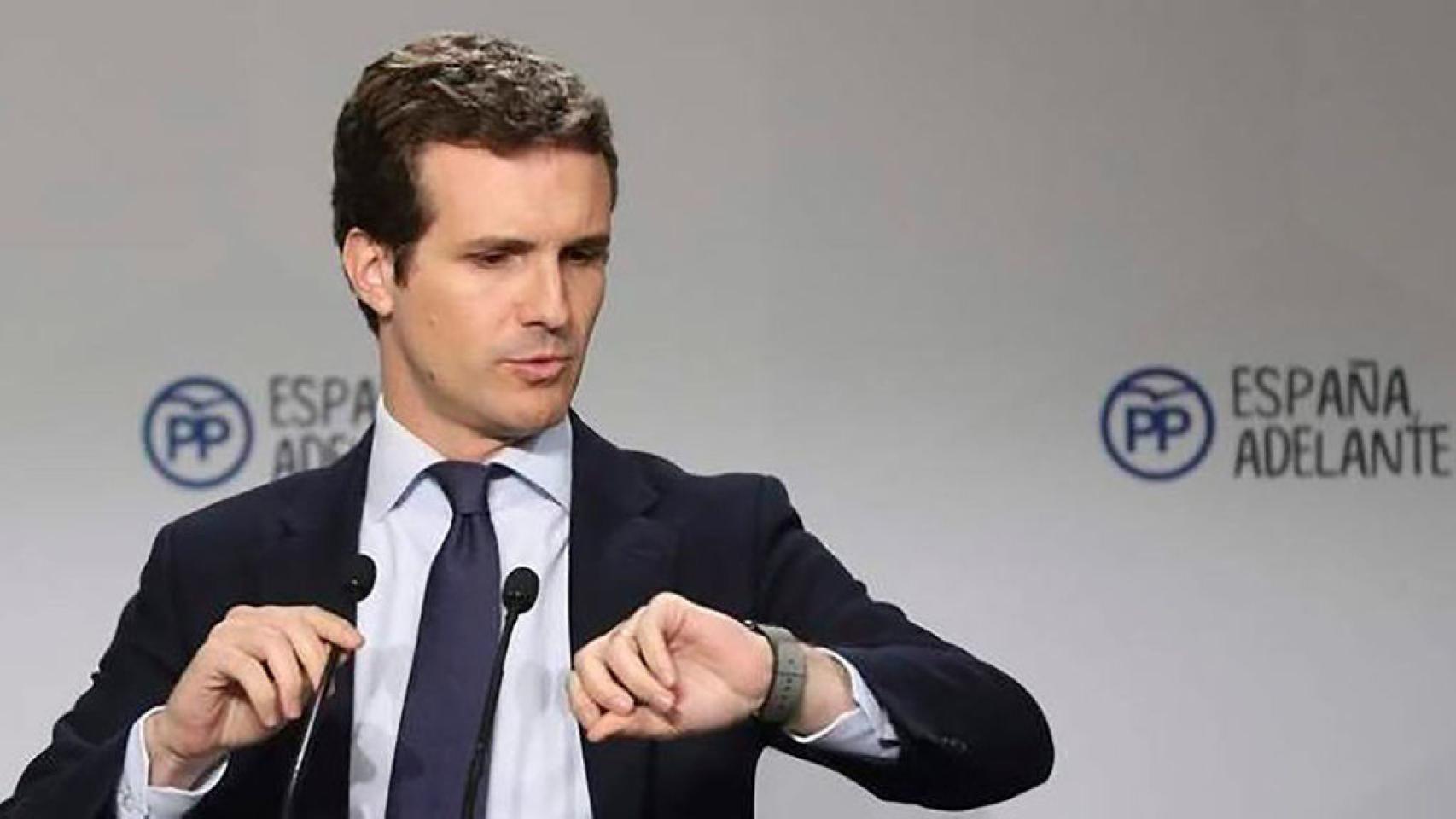 El presidente del PP, Pablo Casado.