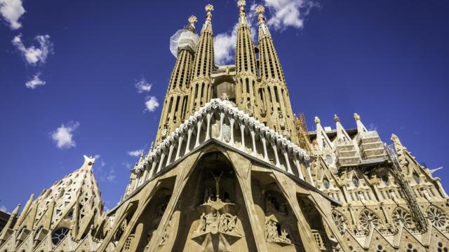Una foto de la basílica de la Sagrada Familia, en Barcelona.