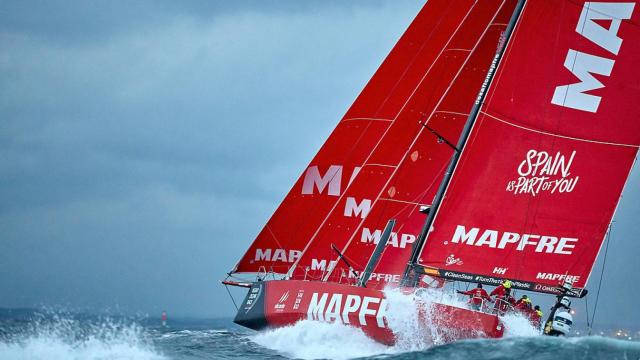 El Mapfre durante la penúltima etapa de la Volvo Ocean Race.
