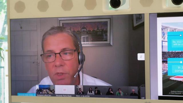 Andy Brocklehurst, líder de Colaboración en Cisco EMEAR, durante la videoconferencia con prensa internacional