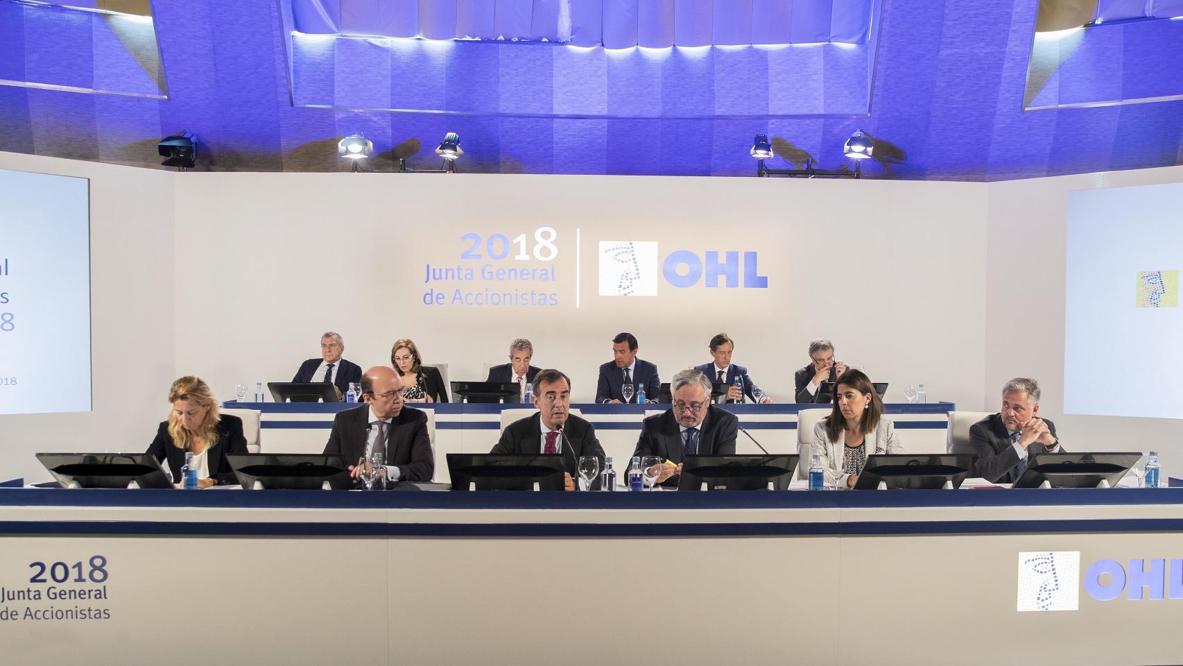 Junta de Accionistas de OHL celebrada en Madrid.