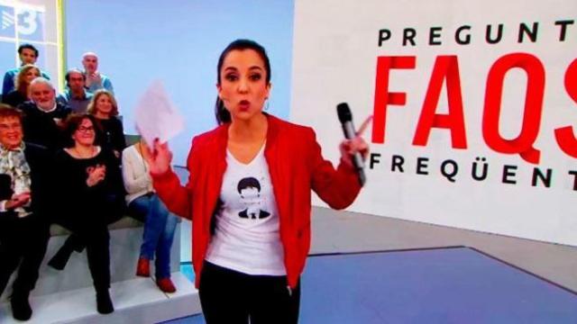 Laura Rosel, presentadora del programa de TV3 'Preguntes Freqüents', estaba anunciada en un acto de Òmmium Cultural.
