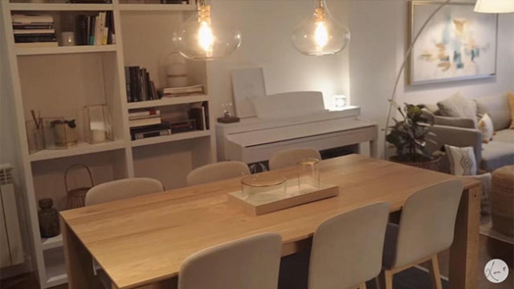 Vista general del salón comedor de la pareja.