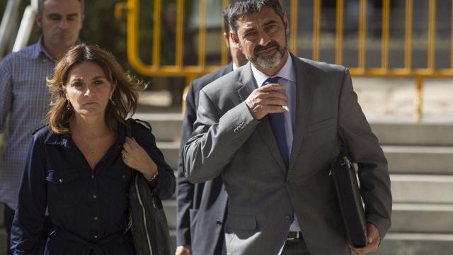 Josep Lluis Trapero a la salida de una de sus declaraciones en la Audiencia Nacional.