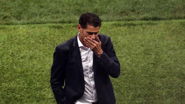 Fernando Hierro, tras ser eliminado del Mundial.