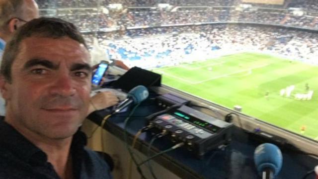 Sanchís en el Santiago Bernabéu. Foto: Twitter (@msanchisoficial).