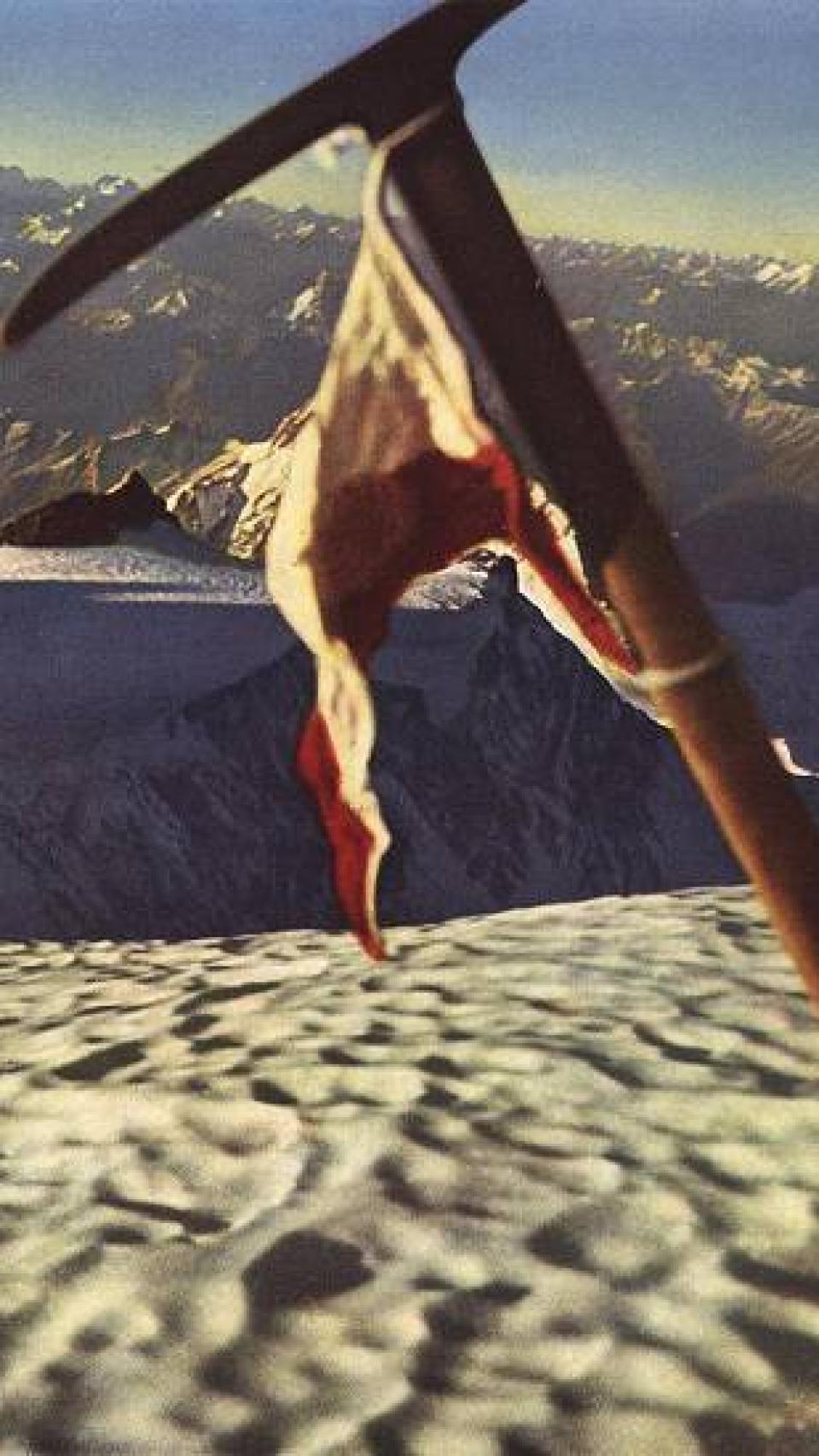 Buhl clavó un piolet con la bandera tirolesa en la cima del Nanga Parbat.